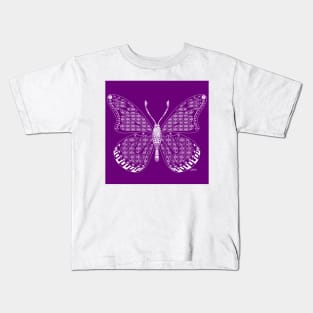 purple butterfly ecopop arts Kids T-Shirt